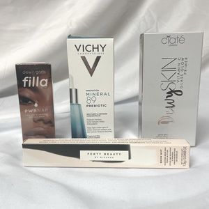 Skin & makeup bundle with ciaté London, fenty, vichy, filla skin makeup lot face